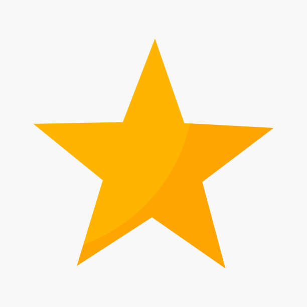 Five point star rating icon. Vector illustration